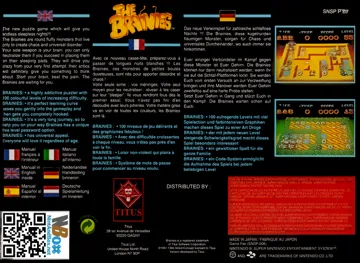 Brainies, The (Europe) box cover back